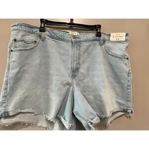 NWT Abercrombie & Fitch Dad Short High Rise relaxed fit Raw hem size 22